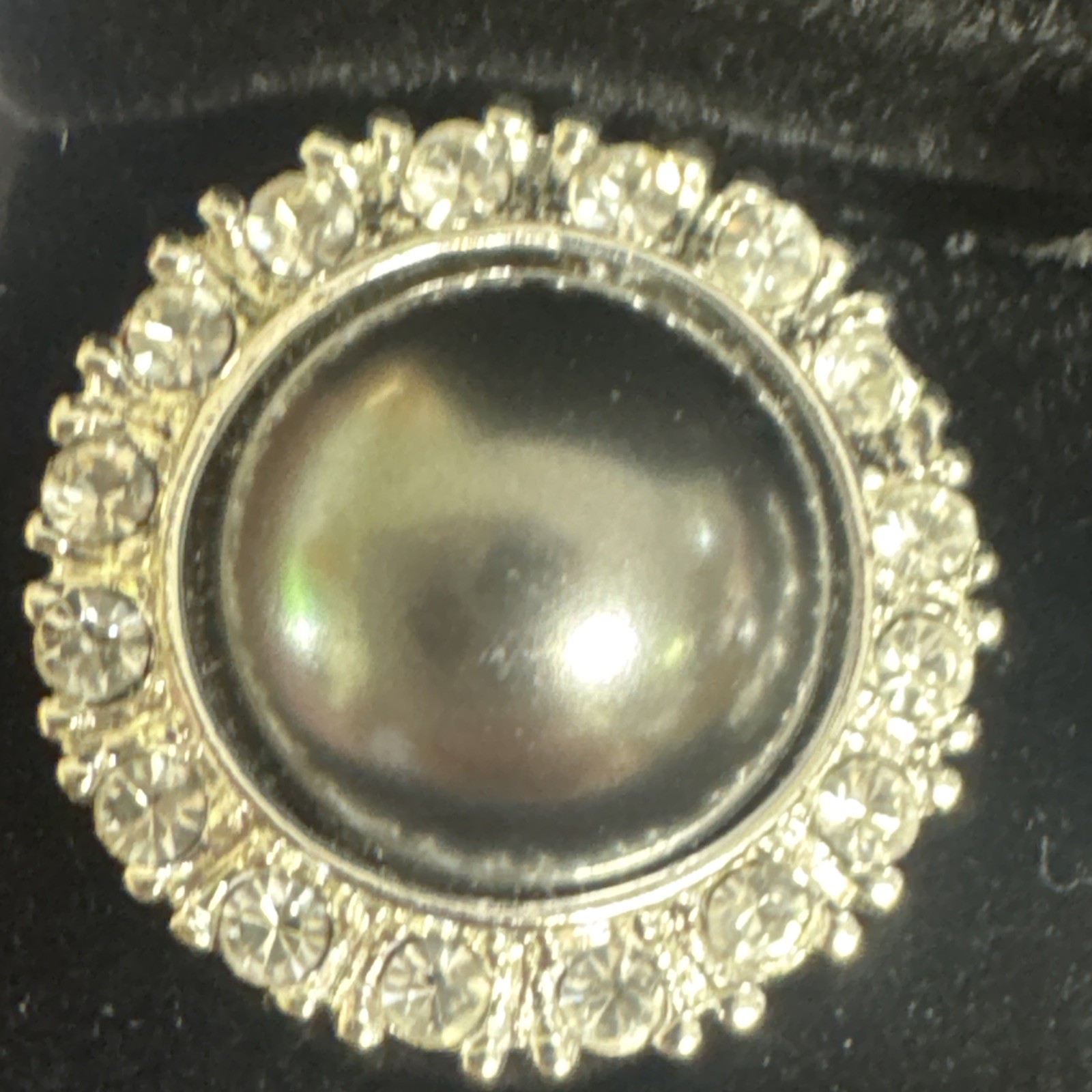 Camrose Kross JBK Jacqueline Kennedy Simulated Pearl Crystal Earrings Read!