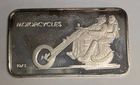 Vintage 1973 1 oz .999 Silver Art Bar ~ Motorcycles ~ Swiss CHI Essayeur