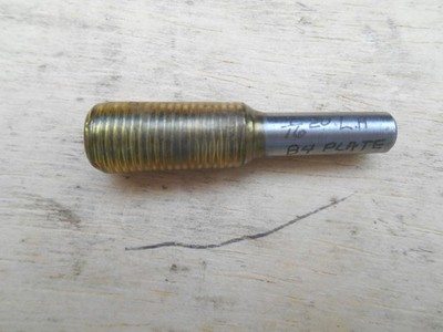 7/16 - 20 LEFT HAND BEFORE PLATE GO THREAD PLUG GAGE .4060 PD