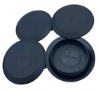 4 Pack NEW Genuine Niagara Brand Flexible 1-1/4" Black Plastic Hole Plugs S1414
