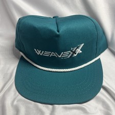 WEAVEXX hat vintage blue adjustable strapback cap wide brim Made in USA