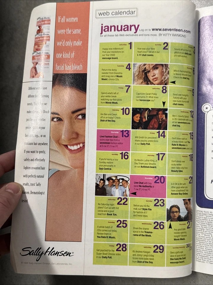 Seventeen Jan 2000 Y2K Teen Magazine Brittany Murphy Kirsten Dunst Jessica Alba Foto 2 de 4