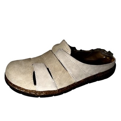 Earth Origins Womens Suede Slip On Mules Taupe Fisherman  display picture 2