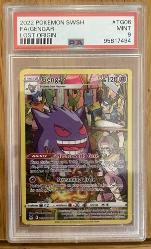 PSA 9 Mint Gengar TG06/TG30 SWSH: Lost Origin Trainer Gallery Full Art 2022