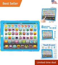 Blue Touchscreen Educational Learning Tablet for Kids - ABCs, Numbers Songs