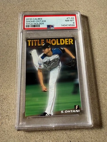 2016 Calbee Shohei Ohtani Title Holder #T-03 PSA 8 Potato Chip Card
