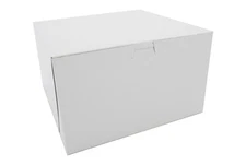 10x10x6 White Bakery Box High Quality Food Storage Container with Tuck Top