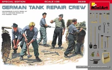 Miniart Models 35319 1/35 WWII German Tank Repair Crew (5) w/Tools (Special Edit