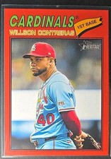 Wilson Contreras 2026 Topps Heritage #156 Red Border Cardinals 