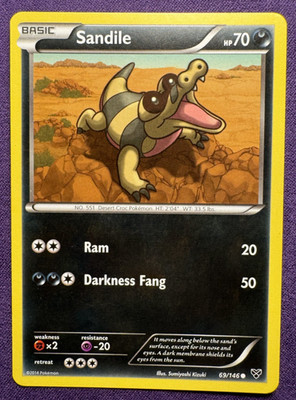 Sandile 69/146 - XY: Base Set -  Regular - Pokémon Card