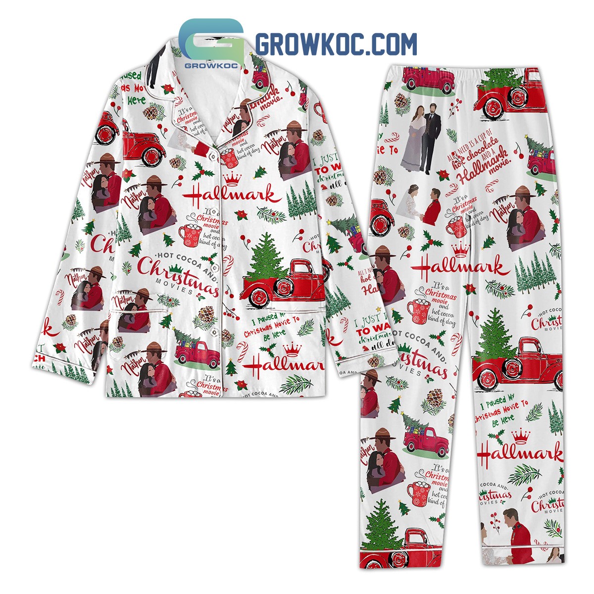 Cozy Hallmark Christmas Movie Hot Chocolate Pajama Set