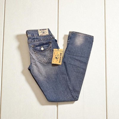 True Religion World Tour Billy Basic Spade Straight Leg Women's Jeans 27 x 32