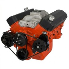 Chevy Big Block Black V-belt Kit Power Steering Alternator Bbc 454 Lwp Ps 427