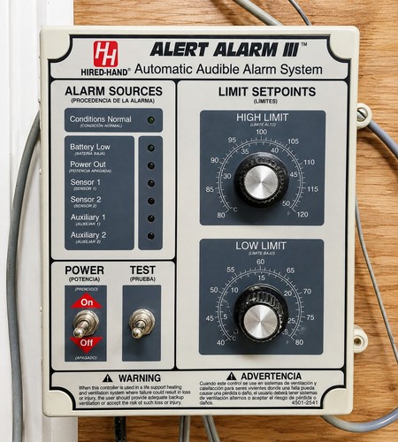 Hired-Hand Alert Alarm III Automatic Audible Poultry House Alarm System
