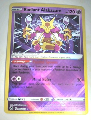 Radiant Alakazam HP130 2022 Collectible Pokemon Trading Card | eBay