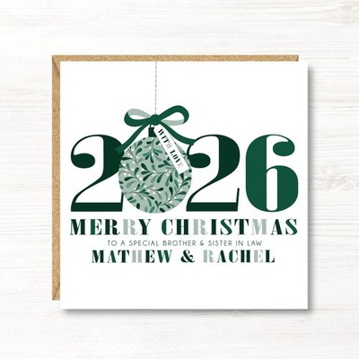 Personalisierte Weihnachtskarte, Sohn, Tochter, Schwester, Bruder, Freunde, Nichte