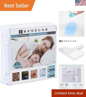 Zippered Full Mattress Protector - Waterproof & Breathable Protection for Pets