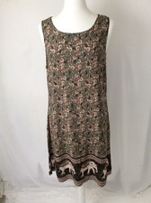 Womens BNWT khaki mix ditsy floral print tunic shift dress from Apricot size 14