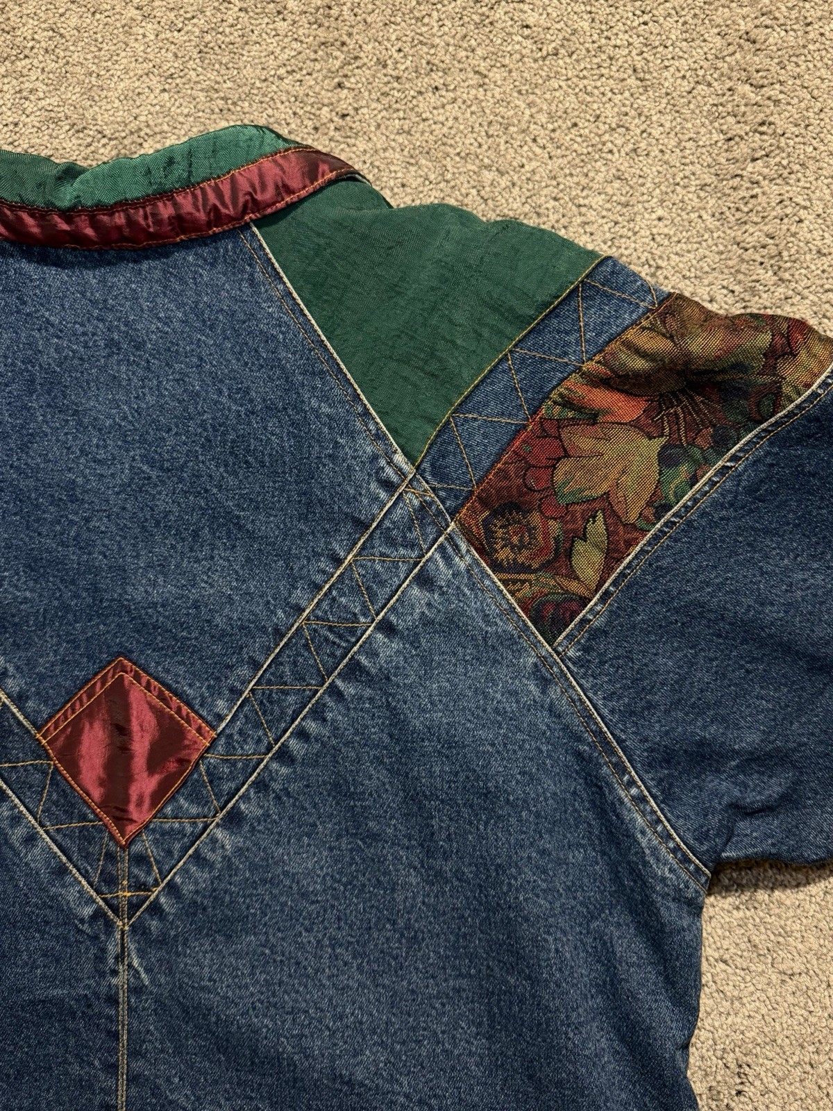 “ Current Seen” Vintage Denim Patchwork Coat -  W… - image 8