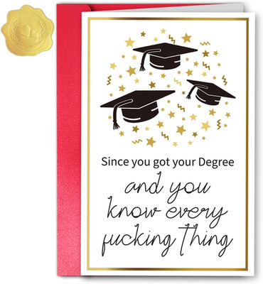 Funny Graduation Card, Sarcastic Graduation Card for Him Her, Humorous Degree Co
