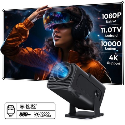XGODY Beamer 4K FHD Android 18000LMS Tragbarer 1080P Projektor heimkino WIFI