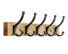 Optish Coat Rack Wall Mount, 16.5 Inches Wood Coat Hooks Wall Mount, Wall Coat R