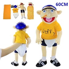    60CM Jeffy Hand Puppet Plush Toy   Soft Stuffed Doll with Helmet  Clothes Se
