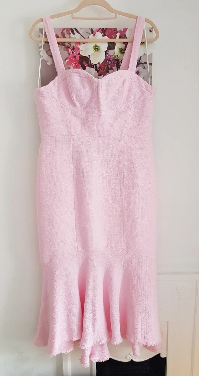 Pink zara top tweed dress