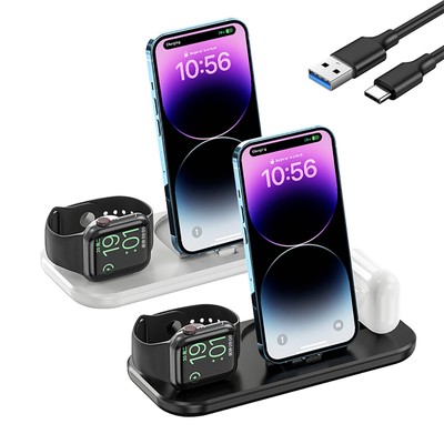 3In1 Charging Dock Station Phone Holder For Apple Watch 9 8 7 Air Pods iPhone 14
