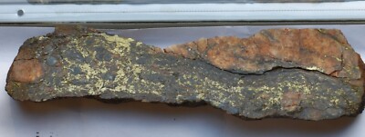 Gold Ore 1800s Ore Knob Copper Mine North Carolina Large Vien 10'' Gold Silver Pl