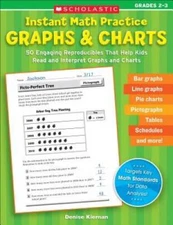 Instant Math Practice: Graphs & Charts (Grades 2-3): 50 Engaging Rep - VERY GOOD