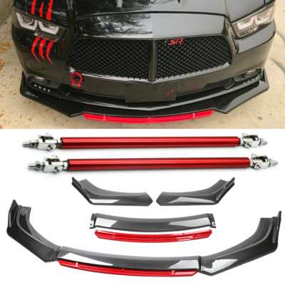 For Dodge Charger Front Bumper Lips Splitter Spoiler Body Kit Carbon