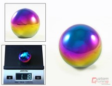 510 Gram 1lb Round Neo Chrome Steel Shift Knob For Mitsubishi Lancer Evo 8 9 X