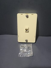 Standard Size Ivory Wall Mount Jack Mounting Plates w/Side Telephone Jacks