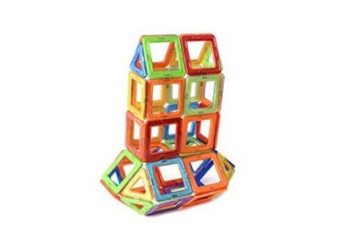 Magnetic Building Blocks Set   Colorful Tiles for Kids | STEM 30 Stem