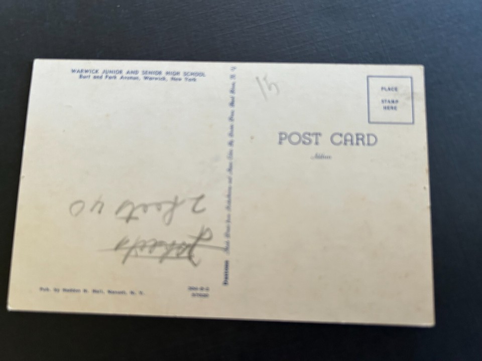 Warwick Junior and Senior High School Warwick New York Postcard eBay