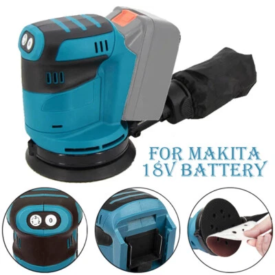 For Makita Cordless Random Orbital Sander 18V Li-ion 5"Dust Bag Discs Machine