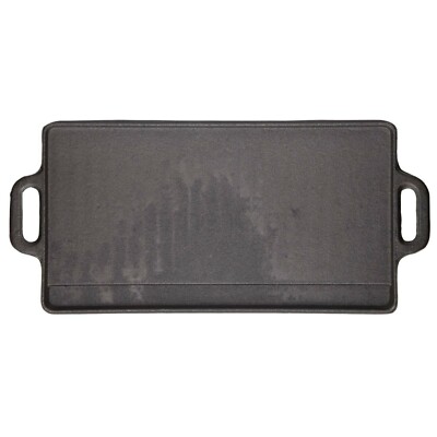 Deluxe Gusseisen Grillplatte Bratpfanne Grill Trockengaren 45 cm x 23 cm KitchenCraft 