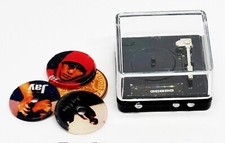 Dolls House Record Player Black Metal Non Working Miniature 1:12 Scale tumdee