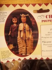 Vintage 1995 Fibre Craft 15 Inch Native American Chief Doll with Beading Kit NIP