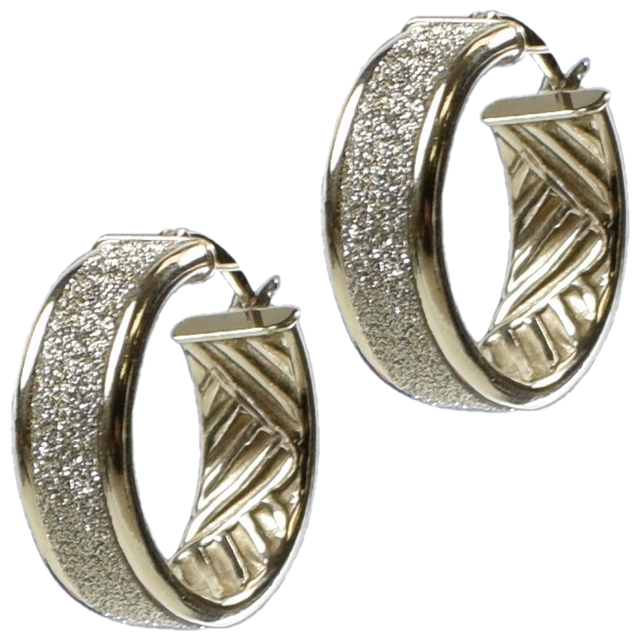 Glitter Hoop Earrings, 925 Sterling Silver 7mm thick 21mm Diameter eBay