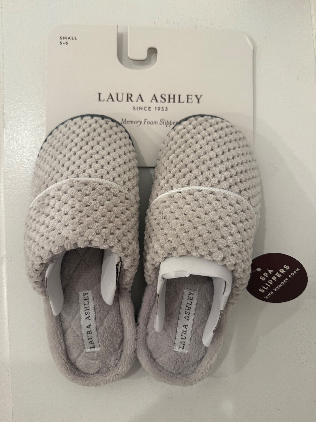 SAOLA NUOVE pantofole Laura Ashley donna memory foam suola robusta grigio peluche piccole 5 6