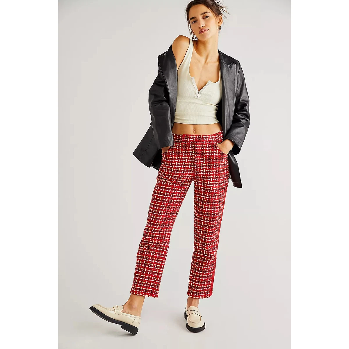 Free people sale plaid pants
