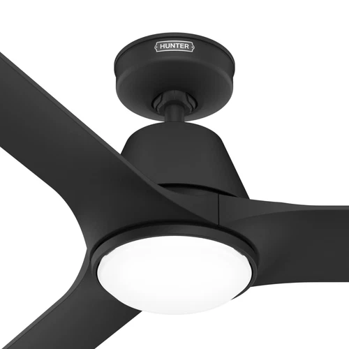 Hunter 52 inch Aeronaut Wi-Fi, ENERGY STAR® Matte Black Damp Rated Ceiling Fan - Picture 13 of 18