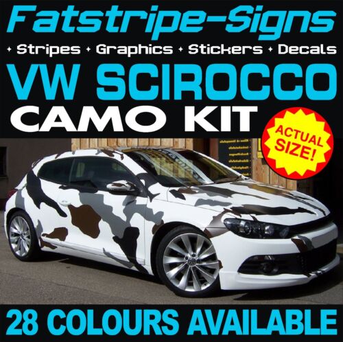 to fit VW SCIROCCO CAMO GRAPHICS STICKERS STRIPES DECALS 1.4 2.0 R D TDi - Picture 1 of 2