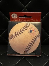 Vintage Round Deck Playing Cards Genuine Major League Baseball Poker
