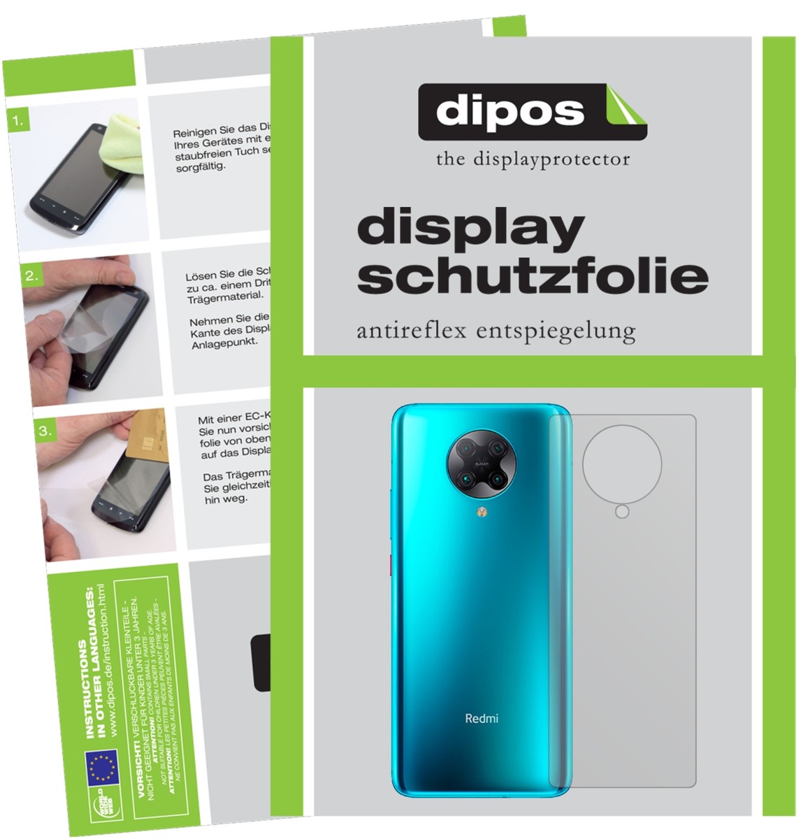 Dipos I Pellicola Protettiva Anti-Riflesso Posteriore Per Xiaomi Mi 9 SE (6X) – Opaca, Anti-Impronta, Made In Germany