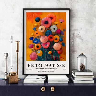 Henri Matisse Druck, Henri Matisse Ausstellungsposter, buntes Wandbild (32b)