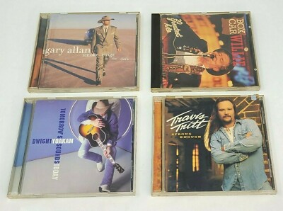 Country Music CDs Lot of 4 Box Car Willie Gary Allan Dwight Yoakam Travis Tritt
