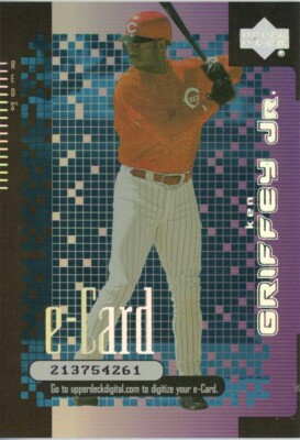 2000 KEN GRIFFEY JR UPPER DECK E-CARD #E1 REDS